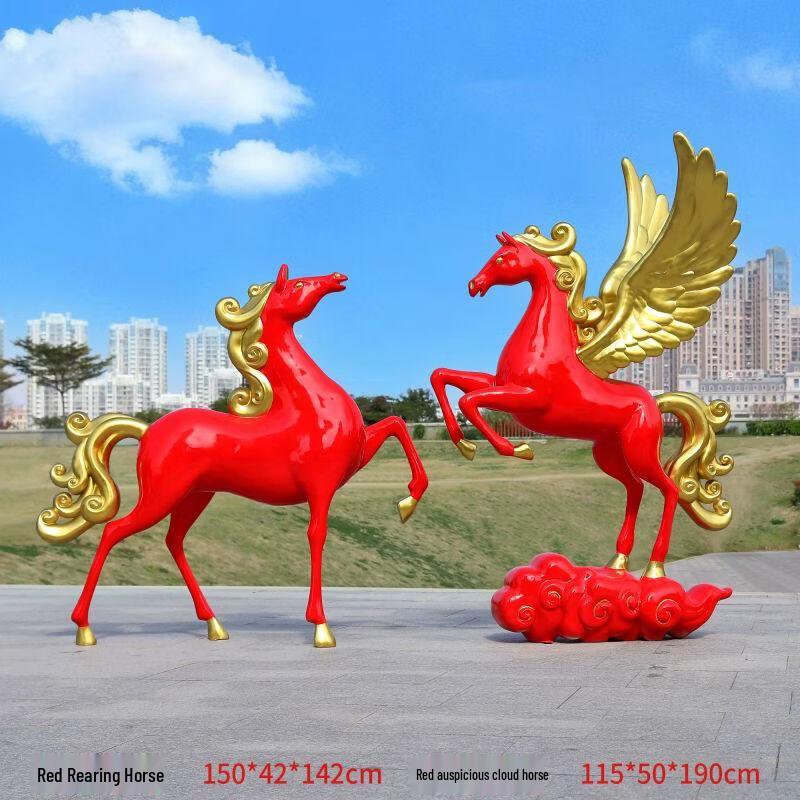 Large Fiberglass Horse Sculpture