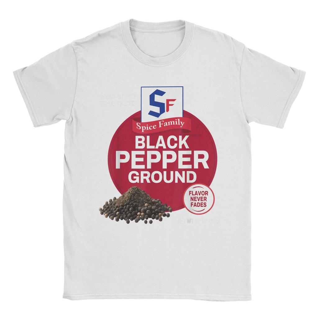 Black Pepper Ground Spice Group Family Matching Halloween T-Shirt Summer T-Shirts Man Oversize Top Tees Short Sleeves Tops