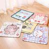 Square Shape Pet Ice Pad Cartoon Dog Cooling Mat Universal Pet Bed Pad  Spring