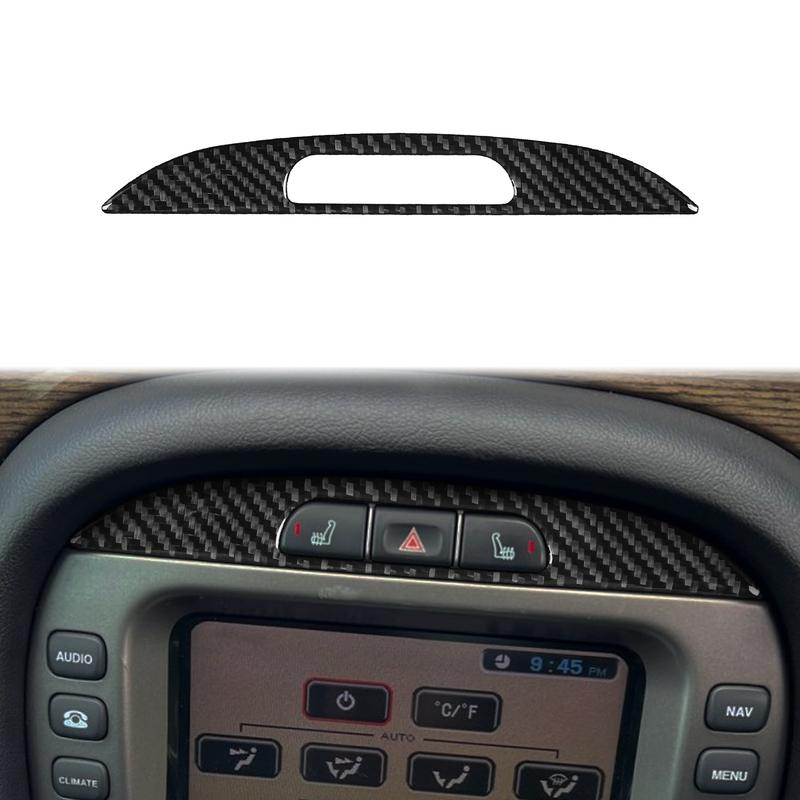 For Jaguar X-TYPE 2001-2009 Real Carbon Fiber Stickers Center hazard warning switch panel Car Accessories Interior decorative