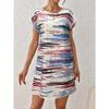 Summer Girls Round Neck Short-sleeved 3d Printed Loose Dress Suitable for Daily Commuting Shopping and Travel Fashion Casual Dress