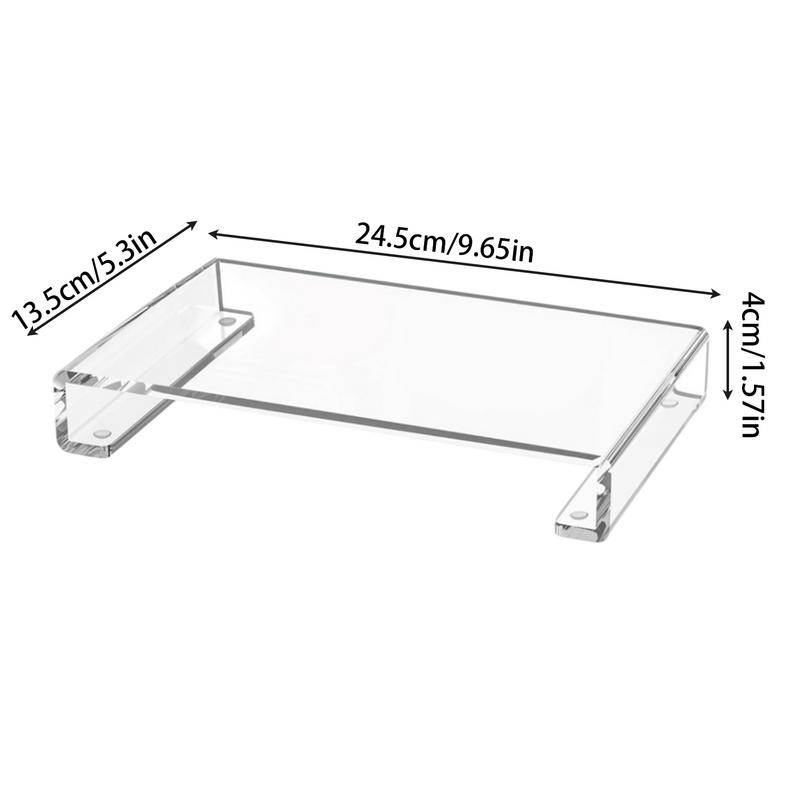 Acryl Tablett Podestständer Badezimmerdeko, Kristallklare Display-Erhöhungen Küche, Seifenablage für Theke, Spüle, Waschtisch