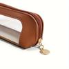 1pc PU Portable Waterproof Transparent Cosmetic Bag Zipper Travel Makeup Brush Storage Bag Cosmetic Organizer Pouch Pencil Case