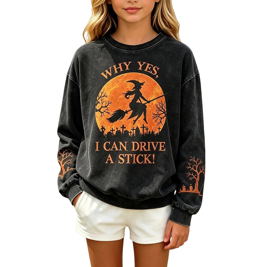 Kids Halloween Long Sleeve Printed Hoodie Casual Pullover Sweatshirt for Boys Girls