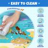 Colorful Underwater World Rug for Kids Room Featuring Whales Dolphins Octopus and Treasure