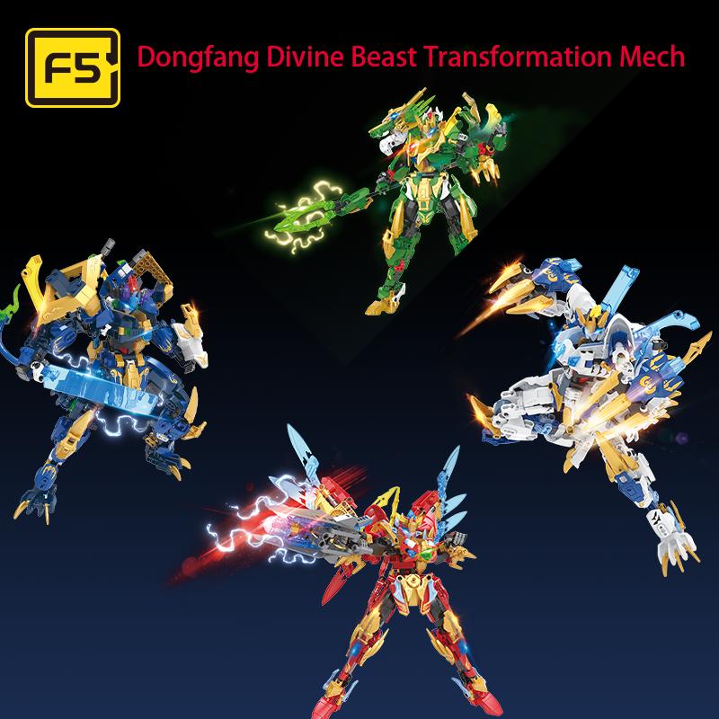 F5-A0001-A0004 Morphing Mecha series 2-in-1 robot puzzle assembling model aldults birthday building blocks toy gift