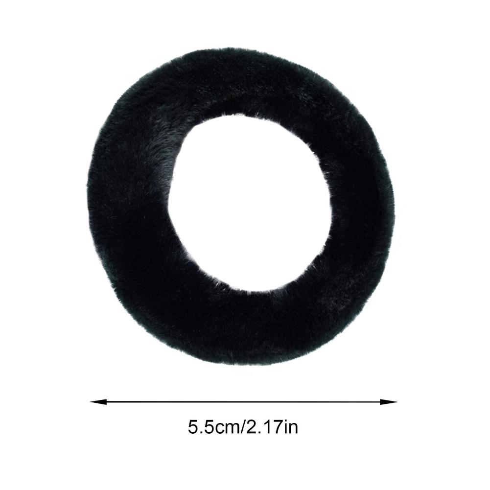 1Pcs Universal Car Steering Wheel Cover Plush Warm Fluffy Fuzzy Interior Accessories For Winter Women Girl Men Boy 35-43 Cm