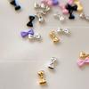 5Pcs Mini Alloy Bow Nail Charms 3D Bowknot Nail Art Decoration Accessories For Diy Manicure Korean Design