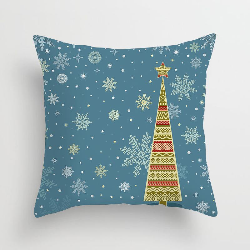 Europäischer und Amerikanischer Weihnachtsmann Weihnachtsbaum Kissenbezug Kissenbezug Druck