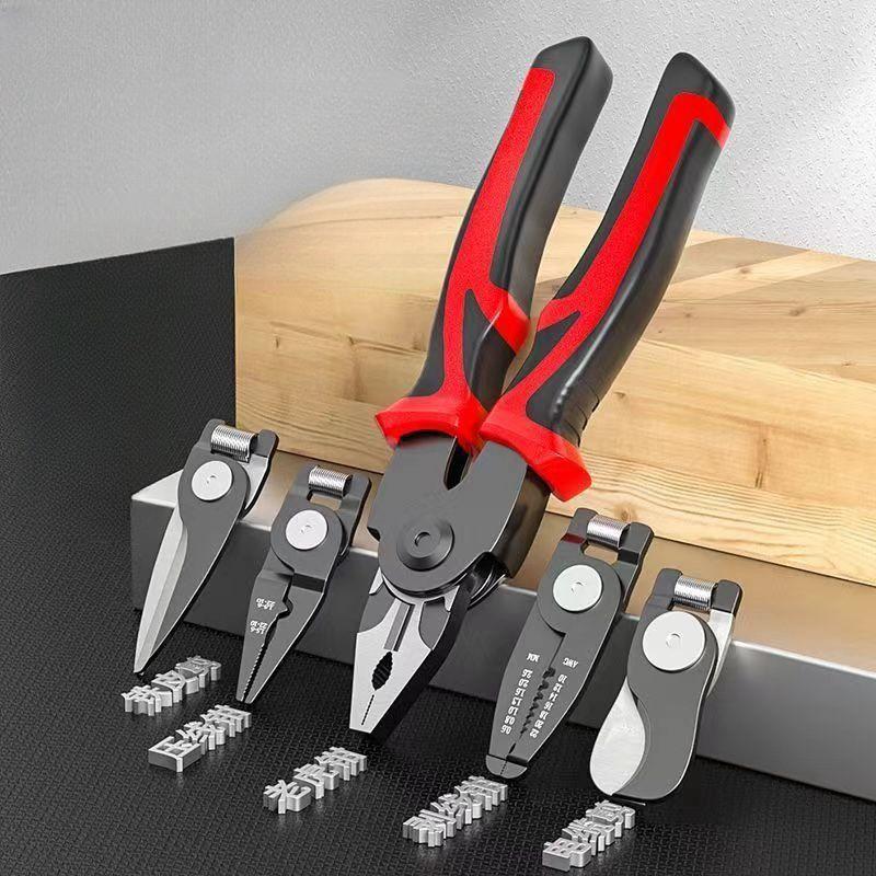5 in 1 Electrician's Multi-function Interchangeable Head Pliers Household Combination Multi-purpose Pliers