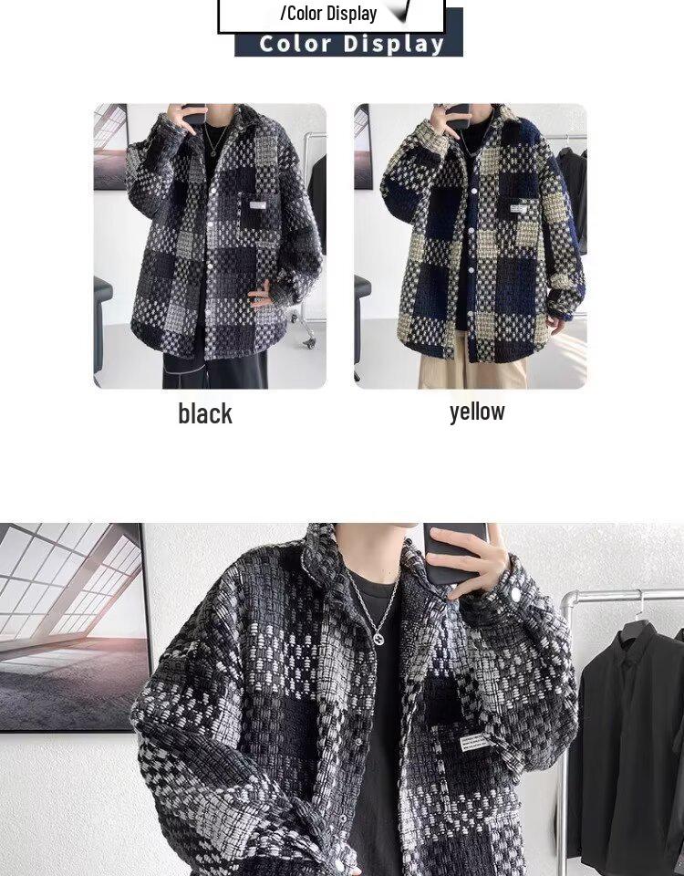 Men’s High-End Woolen Jacket - Autumn/Winter Collection, Thickened for Extra Warmth, Trendy and Stylish Outerwear.