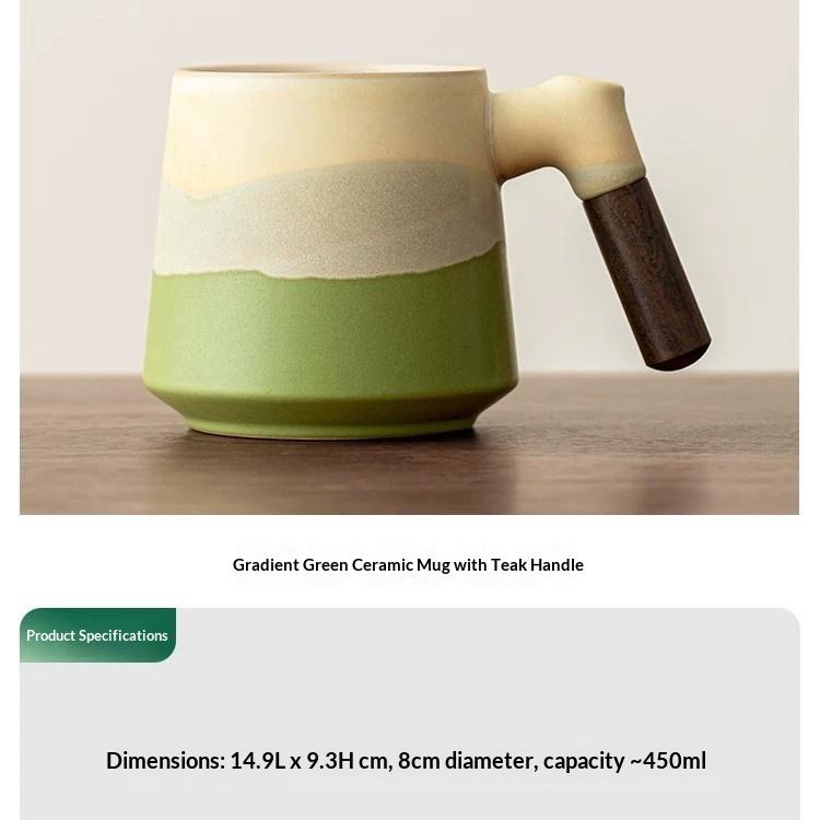 

Ceramic Coffee Cup Gradient Mug Light Luxury High-Value American Latte Coffee Cup Office Home Tea Cup 450ml