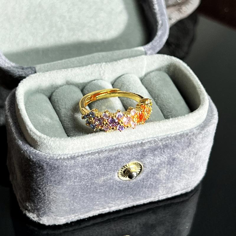 Caibao Series Open Ring Women'S Simple Fashion Niche Design Sweet Cool Light Luxury High-End Accessories