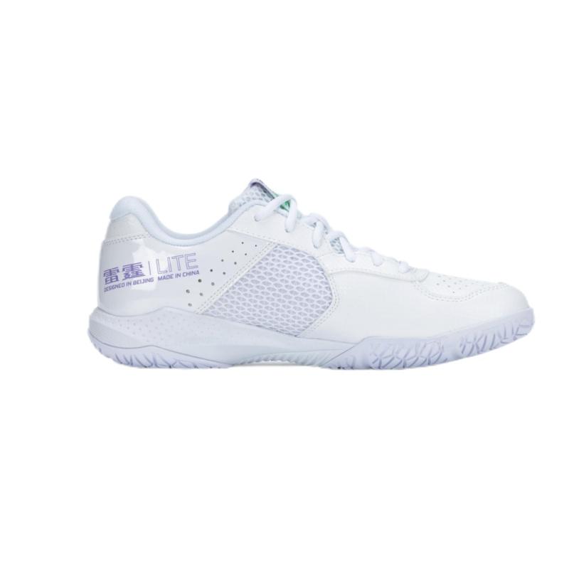 New LiNing Badminton Series Shock Absorbers Slip Resistant Breathable Low Top Badminton Shoes Unisex White AYTS020-11
