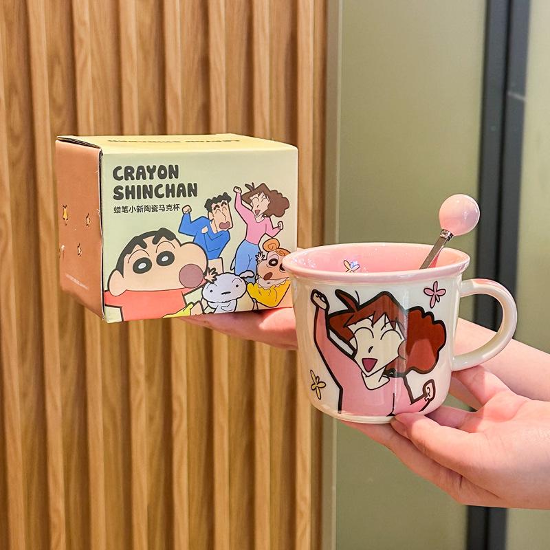 

Parent-child cup, a family of three ceramic mugs, high-value crayons, small new cups, children s drinking cups, birthday gifts 301-400ml