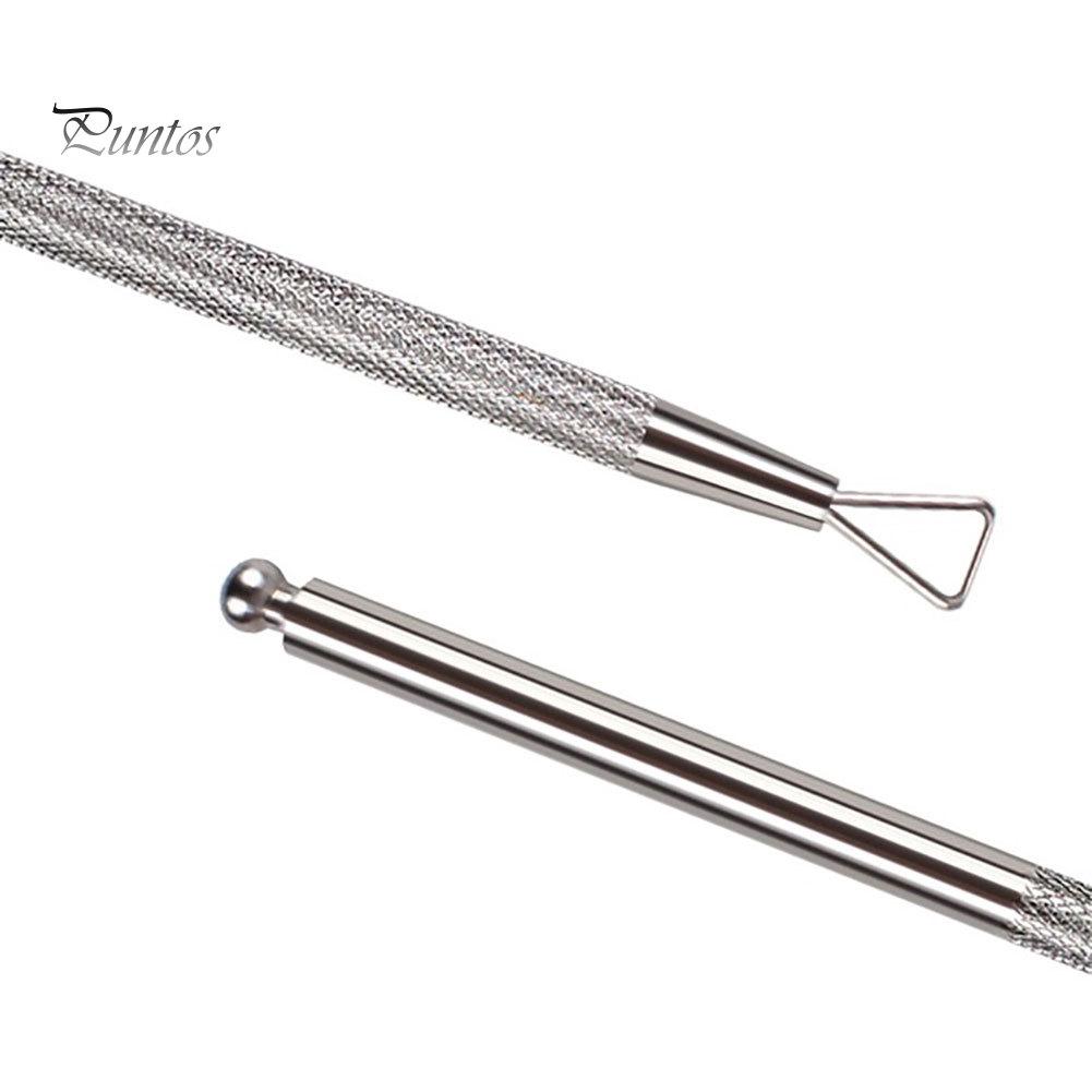 Puntos Nail Art Manicure Tool Čistič tyčinek na odstranění UV gelu z nerezové oceli