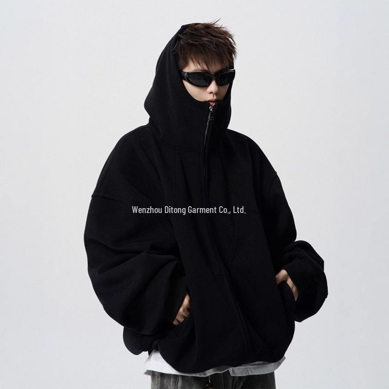 Men's Winter Heavyweight Fleece-Lined Deconstructed Patchwork Hoodie – Streetwear Trend