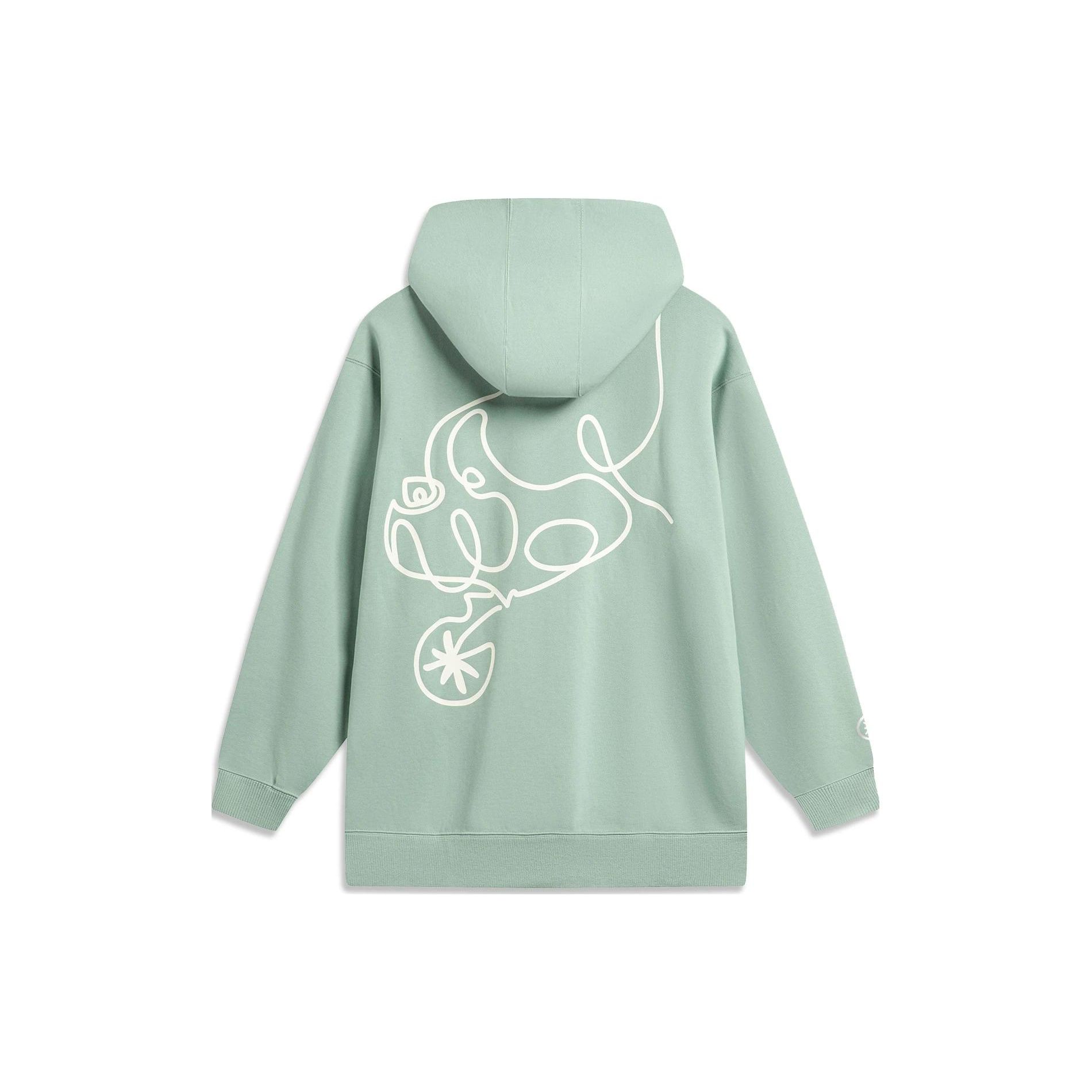 Li-Ning AWDTC61-2 Unisex Loose Letter Printed Crew Neck Sweatshirt M