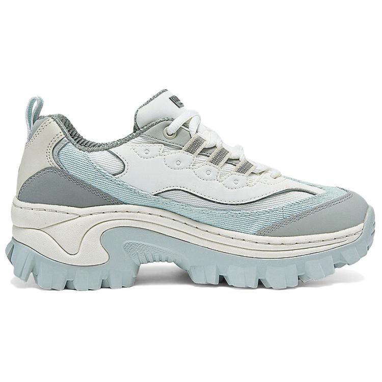 Skechers Hi-Ryze Honey Cake Shoes Cream Color Block Comfortable Versatile Wear Resistant Increased Height Low Top Dad Shoes Women Sneaker 177234-GYBL