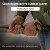 Cowhide Men's Work Gloves Thick Mechanic Glove Durable Heavy Duty Gloves  Security Protection