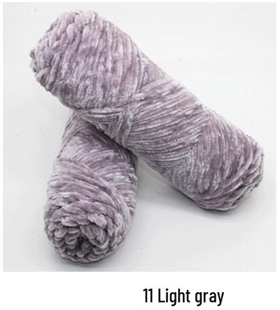 Chenille Goldenes Samt Mehrfarbiges Garn für DIY Handstricken, Mittlere Dicke, Glänzendes Finish