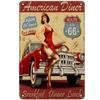 DORA Tin Sign Vintage Historic Route  Metal Tin Signs Wall Posters Plaque Iron Painting Decoration for Garage Game Room Home Cafe Club Bar
