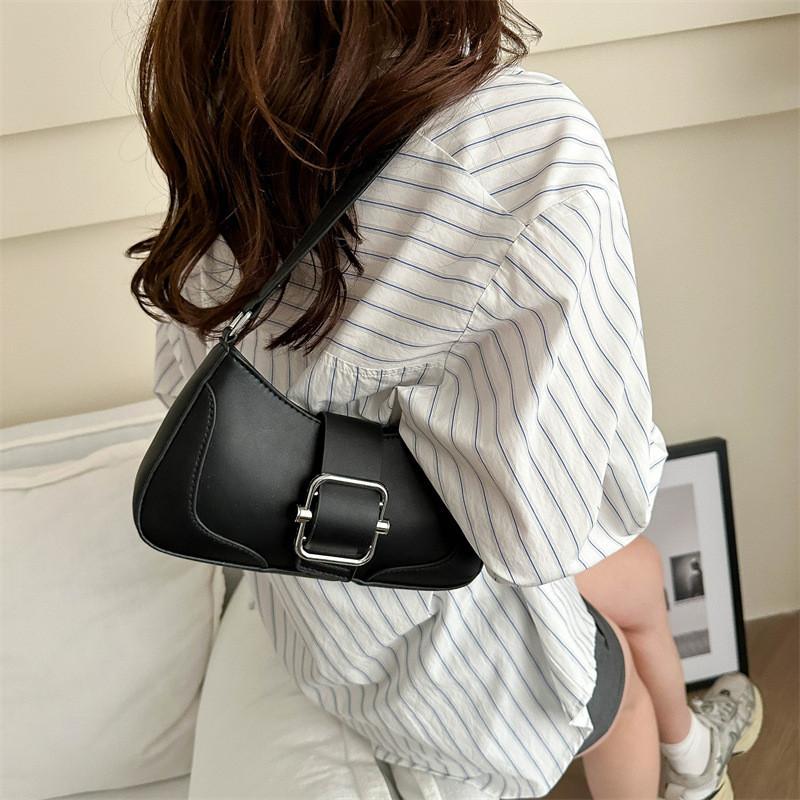 Elegant Spring Shoulder Bag For Women Trendy Pu Crossbody Bag With Exquisite Sewing Urban Fashion