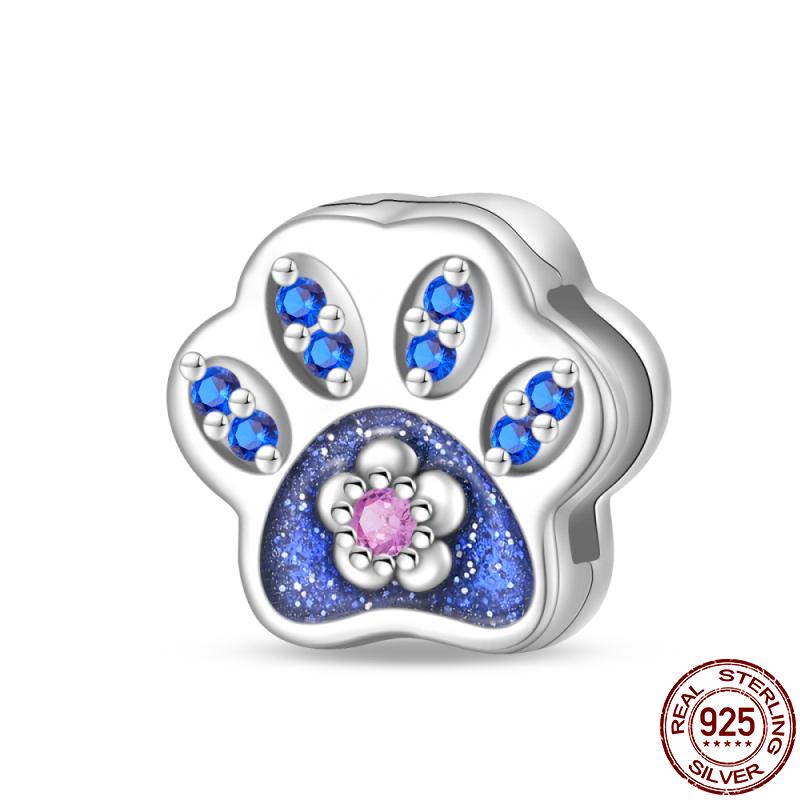 Copper Flat Beads-Pink Heartbeat Charms Fit 3Mm Pan Bracelet Diy Beads For Women Birthday Fine Jewelry Gift