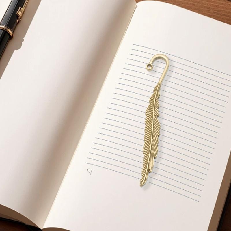 30Pcs Vintage Engraved Hook Bookmarks Feathered Metal Bookmarks Reading Accessories for Book Lover Teacher Student