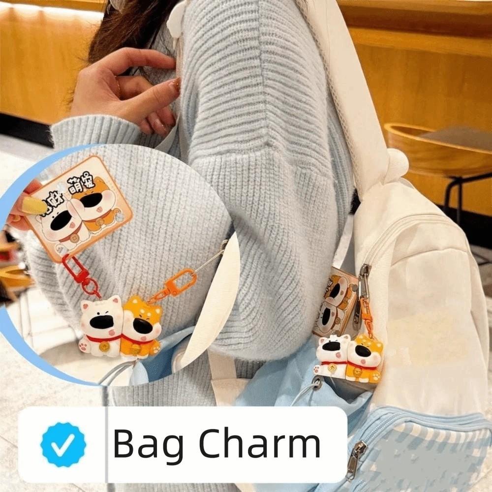 2 Stück Harz Paar Schlüsselanhänger Zink Zinklegierung Rucksack Schlüsselring Lustige Magnetische Tieranhänger Freunde