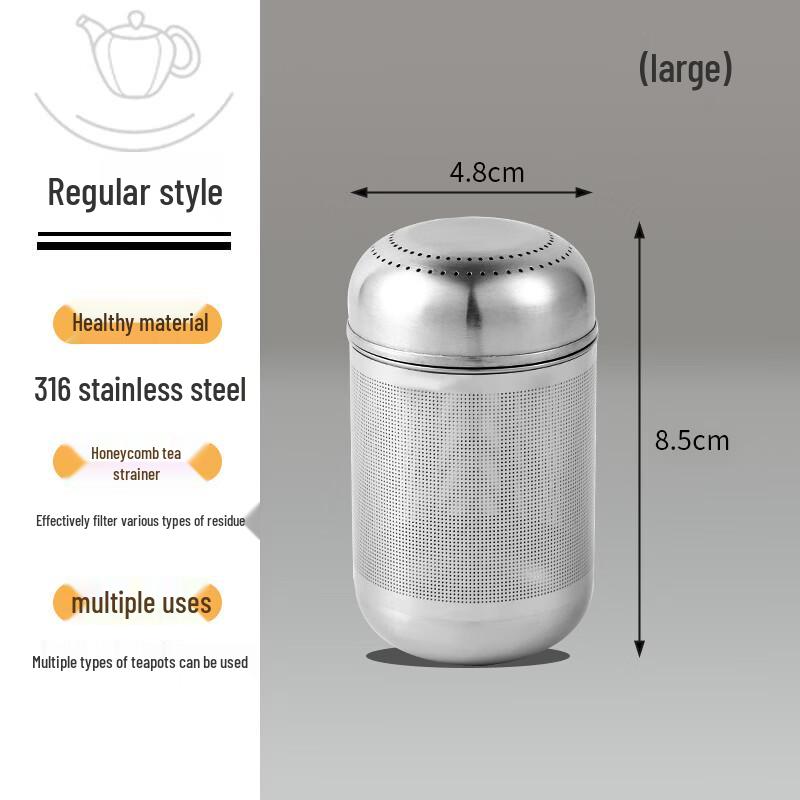Yuzhuxun Large 316 Stainless Steel Tea Strainer Large