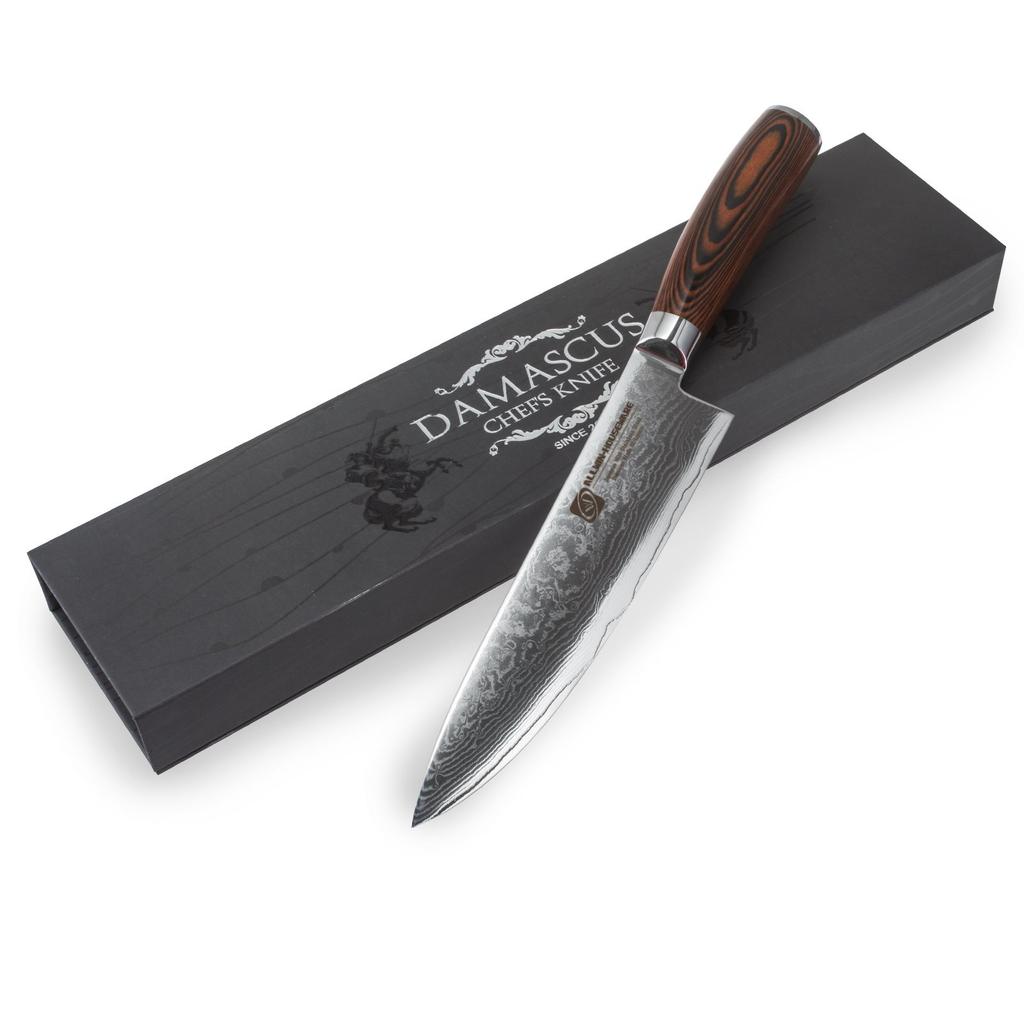 Damascus Knives 67 Layer Chef Knife Japanese Santoku Damascus 8 Inch Chef Knife  Professional Knives Set Utility Paring Knife
