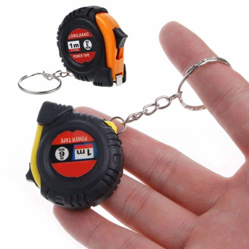 PULABO Durable Pull-Out Ruler Tape Measure Keychain Mini Pocket Size Metric 1m, Easy to Use and Effortless
