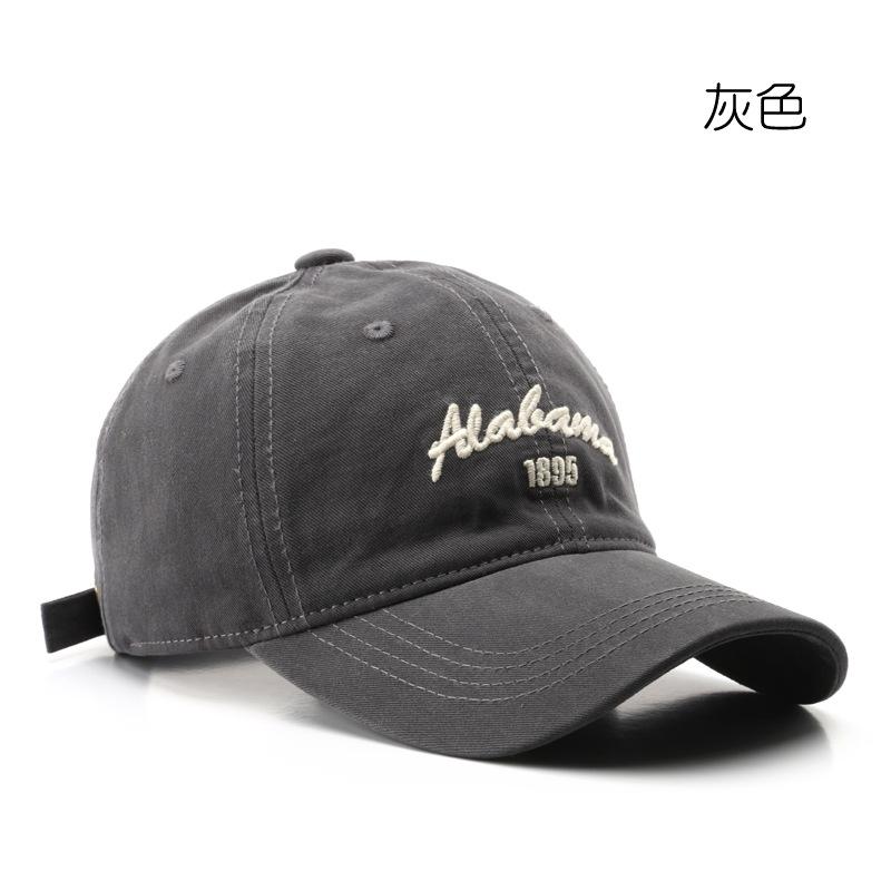 Korean version Japanese retro women's washed cotton letter embroidered cap outdoor men's travel sunscreen baseball cap