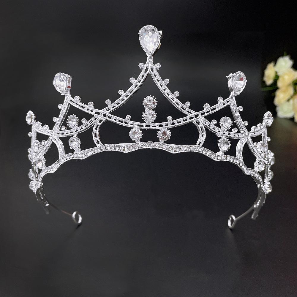 

Bride Silver Crown Tiara Rhinestone New Korean Wedding White Wedding Accessories Wedding Hair Accessories
