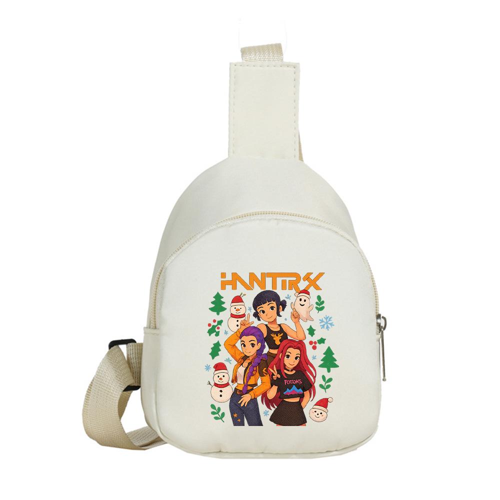 K-Pop Dämonenjäger Bedruckte Kawaii Brusttasche für Jungen Mädchen Umhängetasche Student Tragbar Crossbody-Tasche Brusttasche Weihnachten Kindergeschenk