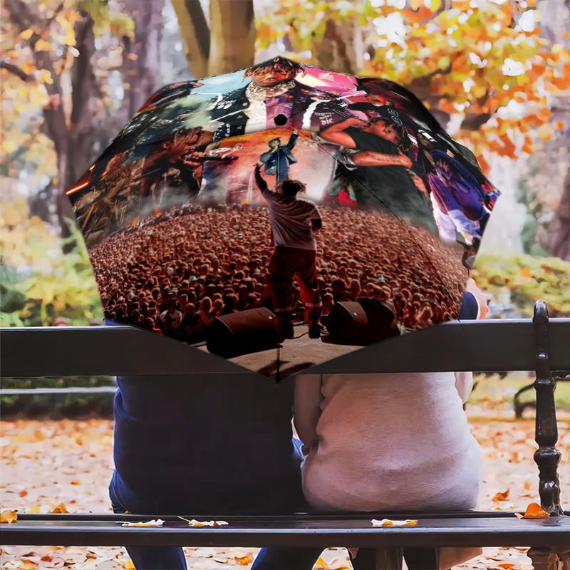 Juice Wrld: Legacy Emotion Music Folding umbrella Portable 8 paraphenoid bones Three folds Umbrella travel