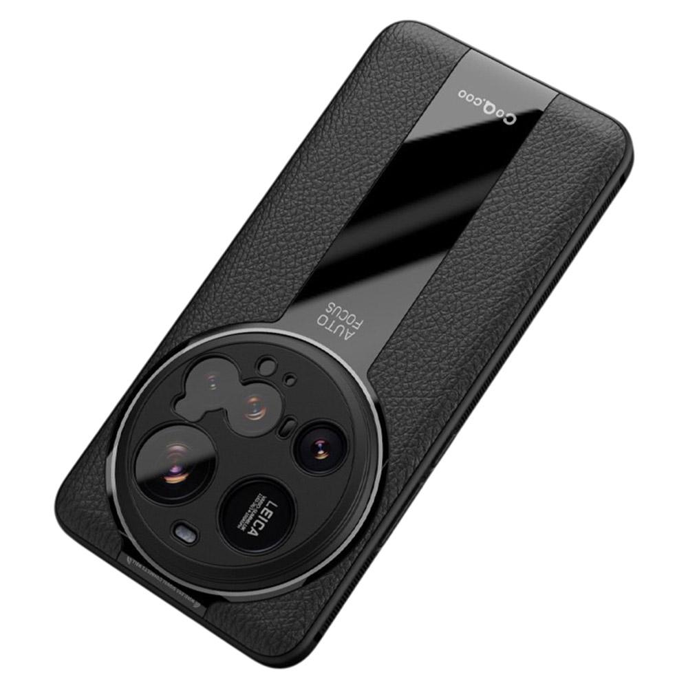 

Q.COO For Xiaomi 15 Ultra Case Shockproof PU+TPU+Acrylic Phone Cover Black