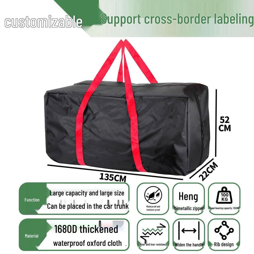 Waterproof 600D Oxford Cloth Camping Gear Storage Bag - Large Capacity for Chairs and Tents