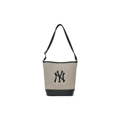 New York Yankees Canvas Bucket Shoulder Bag Unisex Black Gray Casual 3ABMS072N-50BKS