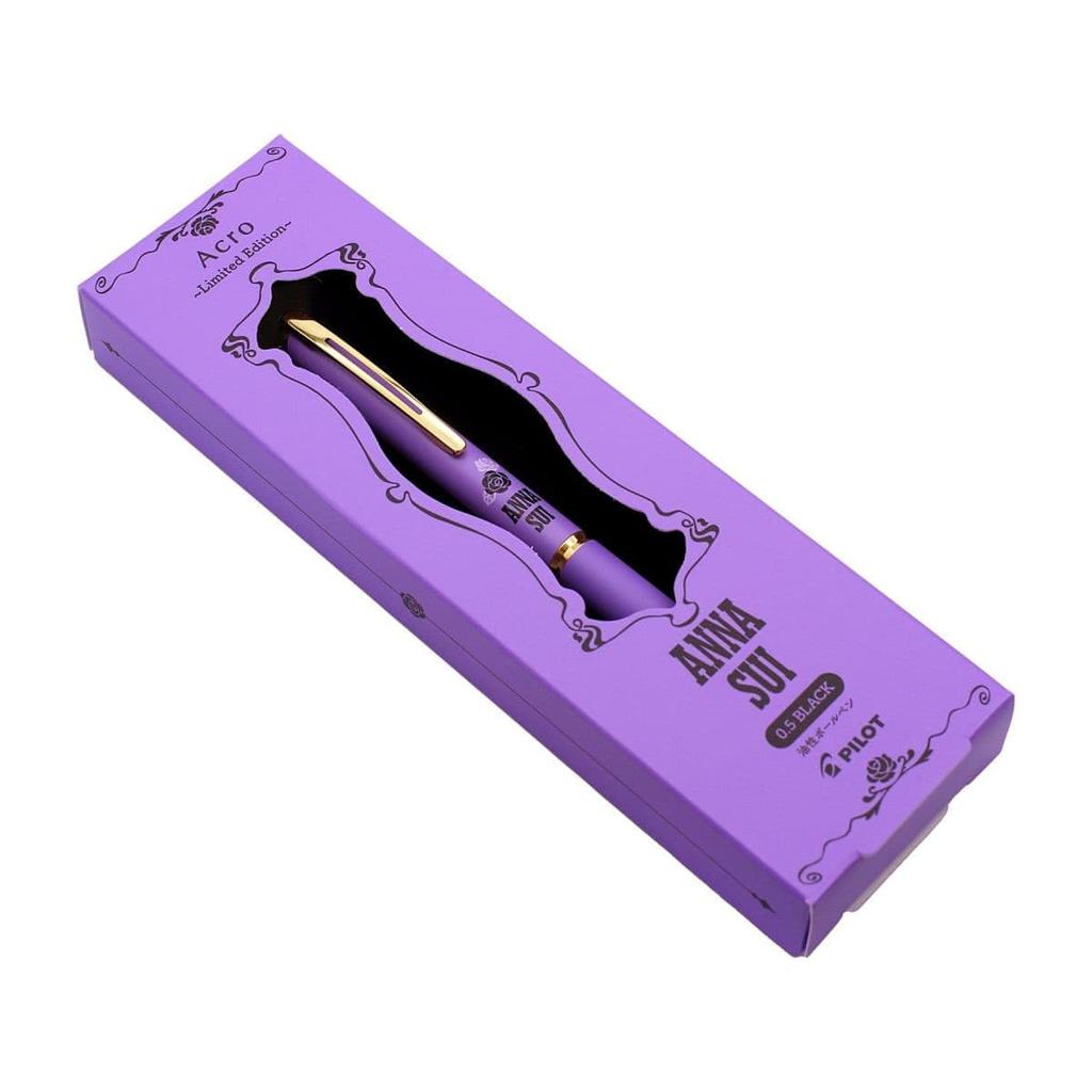 Sui Ballpoint BAC Acro×ANNASUI/Acro×Anna Oil-based Pen, 0.5mm [Purple/Rose]
