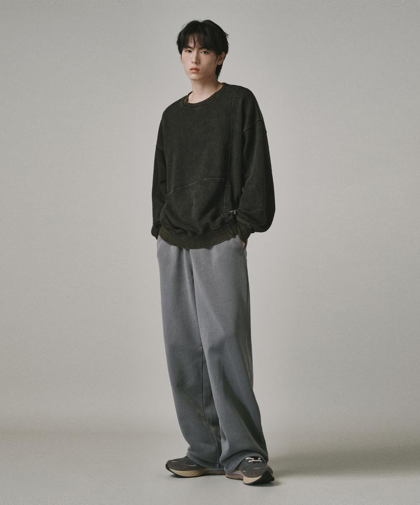 Beodeonteu (Fleece-Lined) Basic Wide Sweatpants [Gray]