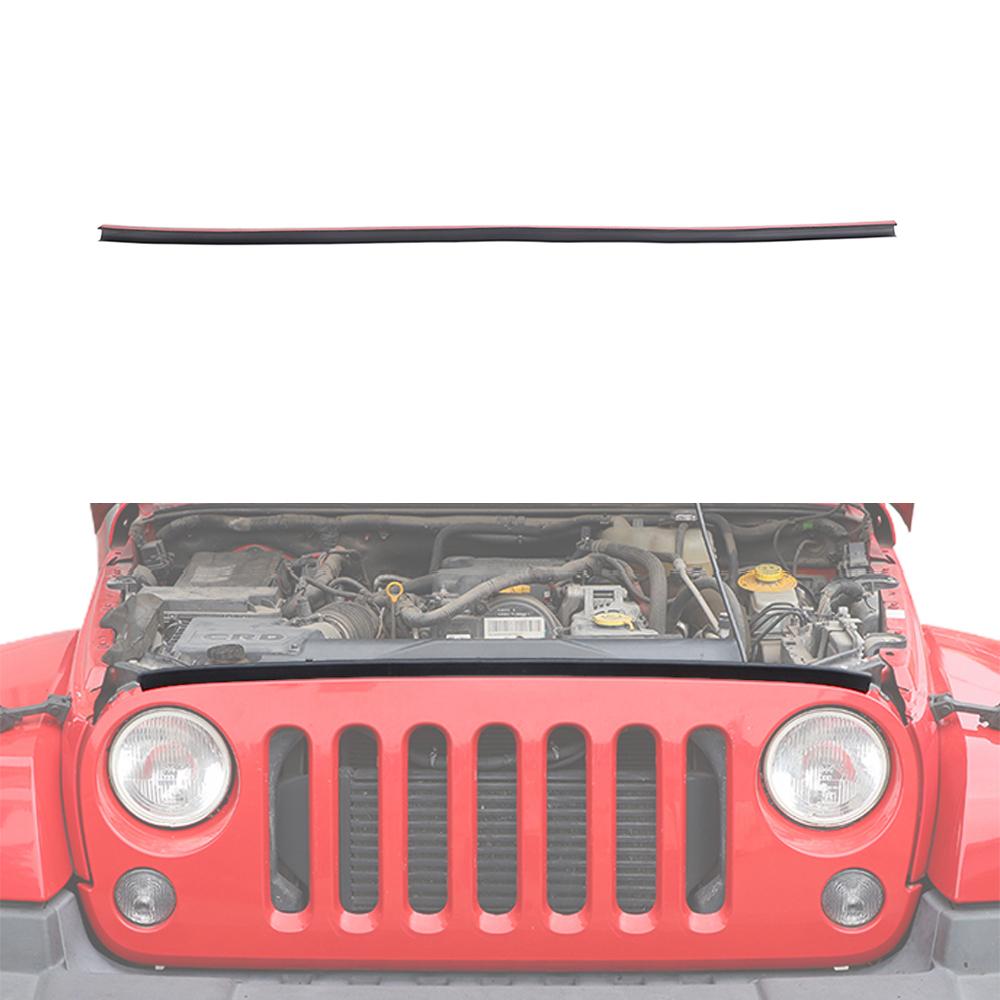 Hood Seal Front Bumper Grille Rubber Strip Decorative Cover for Jeep Wrangler JK 2007-2017 Stickers Car Exterior Accessories чёрный