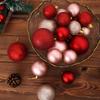 44-Piece Christmas Tree Ornament Set: Glittered Christmas Balls In Gift Box
