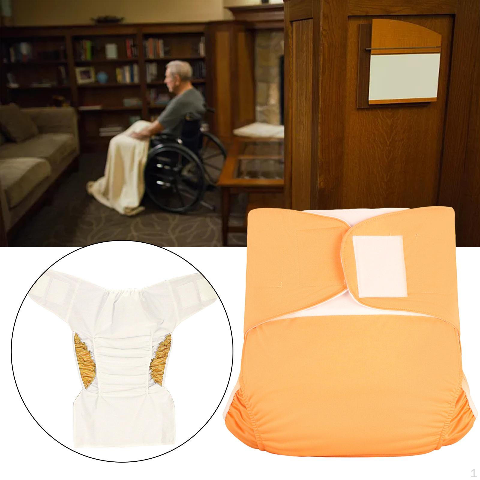 

Регульований багаторазовий підгузок для дорослих з еластичним поясом - Комфортний догляд при нетриманні для літніх людей помаранчевий