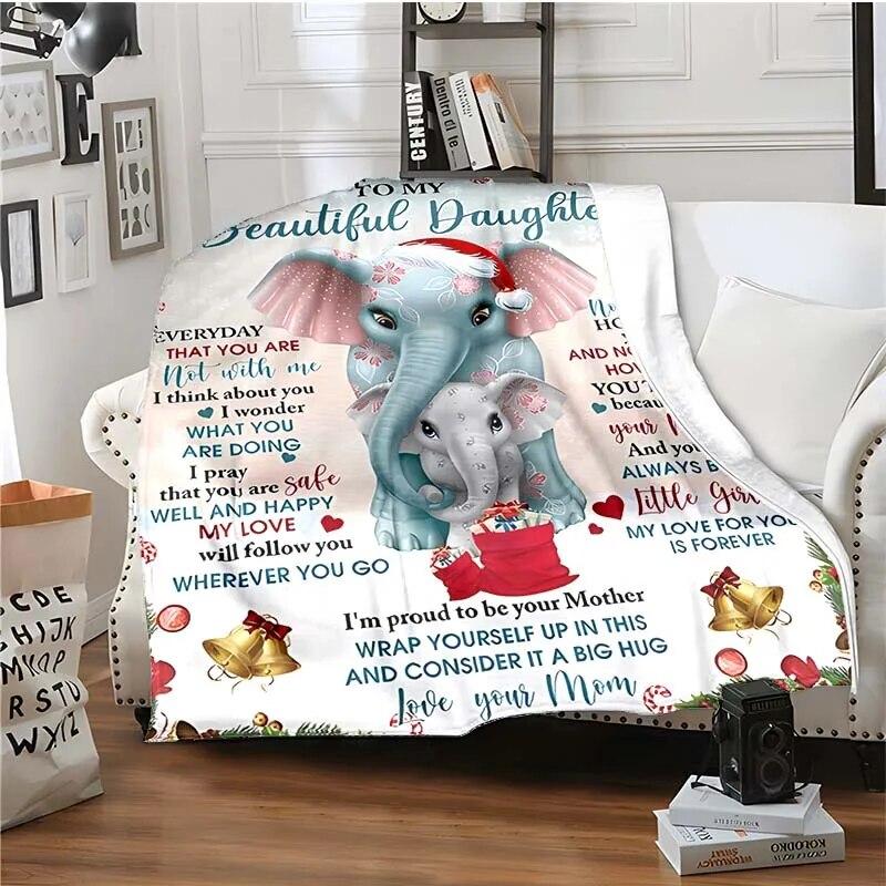 Letter 3D Print Deka mému dítěti Rodičům a milovníkům Teplá deka do obývacího pokoje Měkká flanelová deka pro dospělé a děti