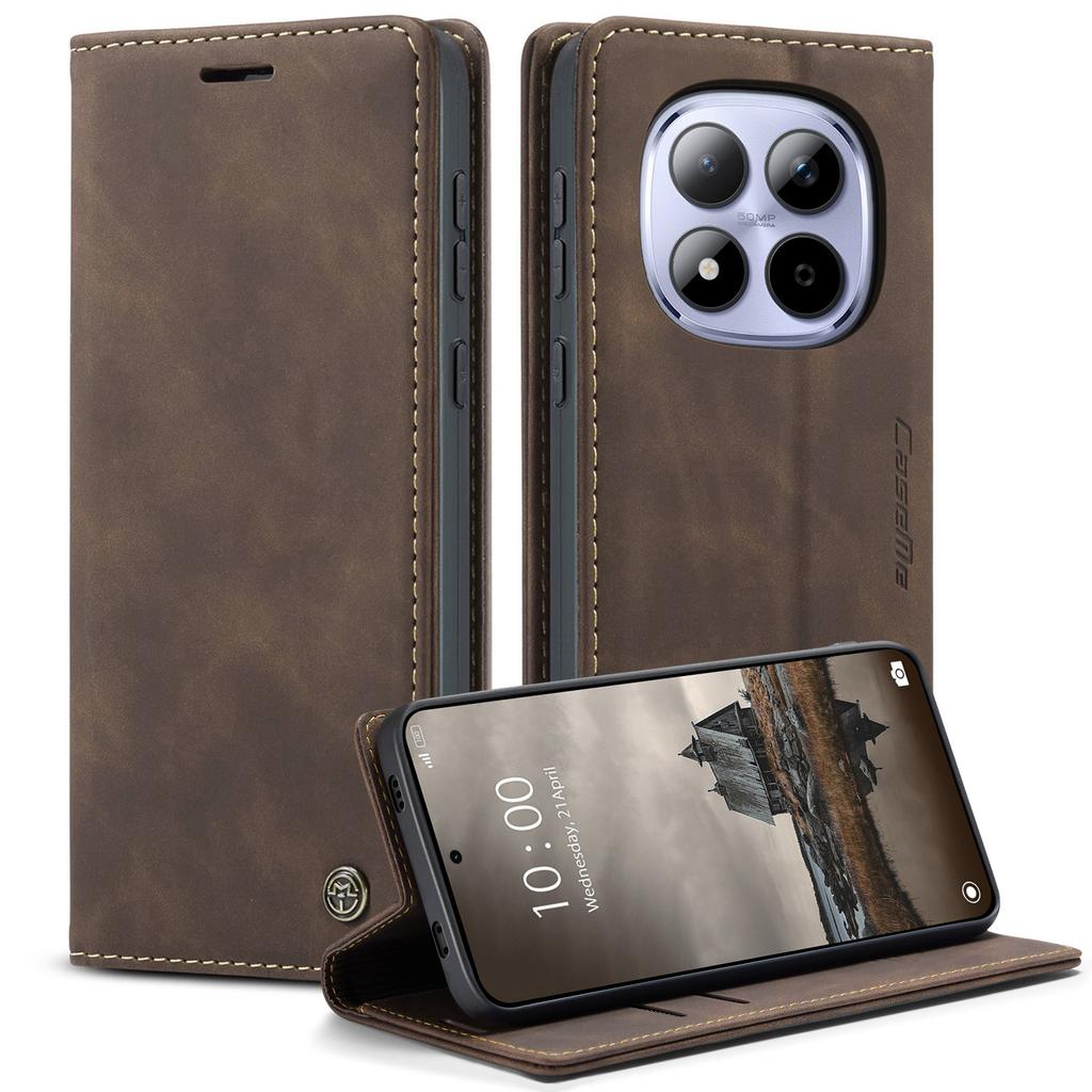 Pro Xiaomi Redmi Note 15 Pro 4G (Globální) Peněženkové pouzdro CASEME řady 013 PU kůže kryt na telefon stojánek