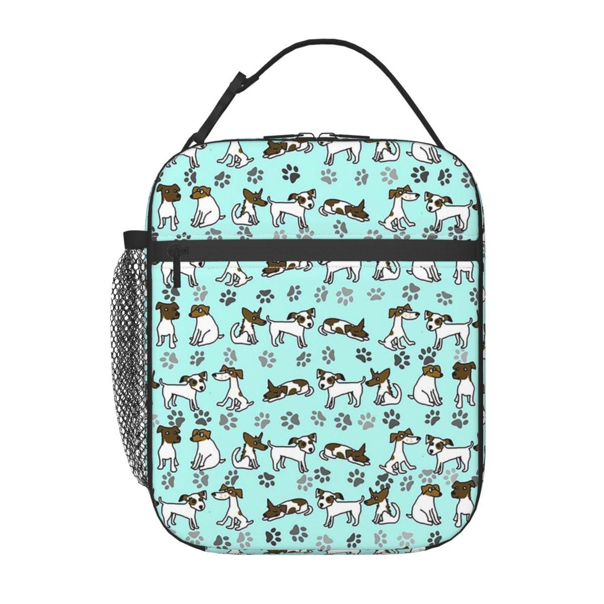 Chien Jack Russell Terrier Photo Sac à Lunch Isotherme pour Femmes Bureau Glacière Boîte Thermique à Aliments Sac Fourre-tout Boîtes à Lunch Portables Contenant One Size