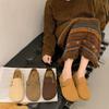 Doudou Shoes Autumn And Winter One-Pedal Lazy Shoes Versatile Flat-Soled New Birkenstocks Women'S Suede Large-Size Annual Single Shoes