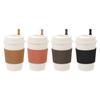 450ML Coffee Cups With Lids Wheat Straw Reusable Portable Coffee Cup Dishwasher Safe Coffee Mug Coffee Tea Travel Cups